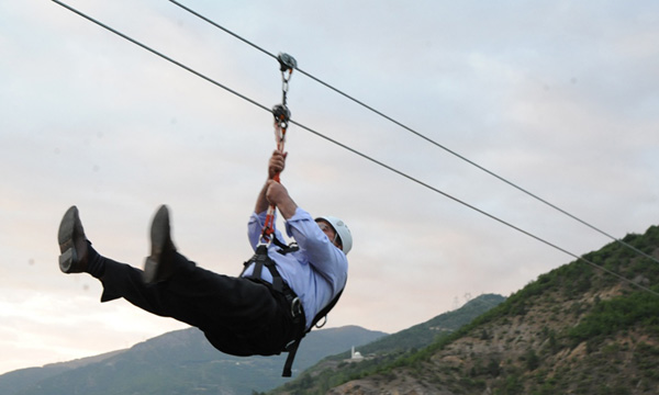 Borçka da Zipline tesisi kuruldu