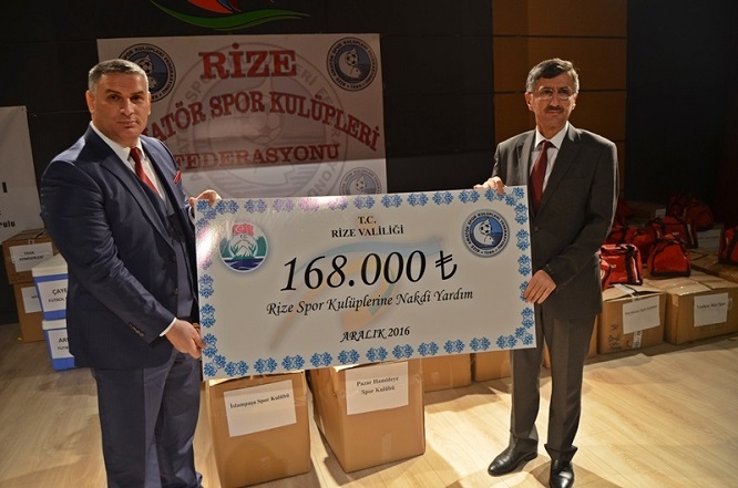 Rizede amatör kulüplere 168 Bin TL da??t?ld?