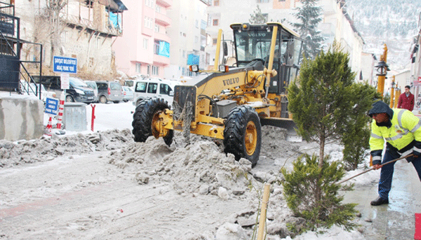 Şavşat Kar temizliyor