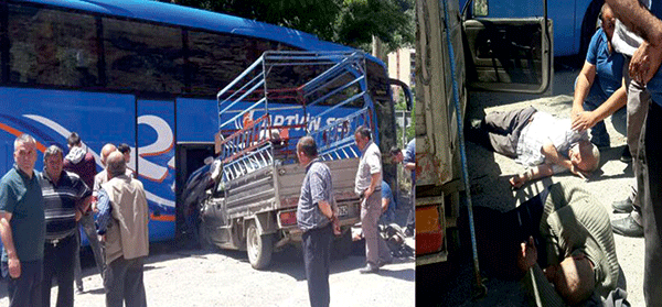 Otobüsün bagajına girdi