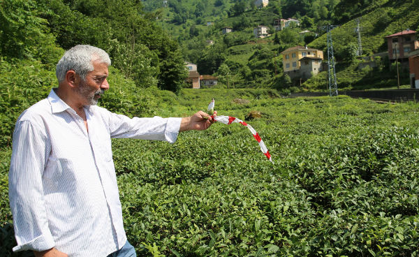 Rize`de doğal gaz boru hattına köylüler tepki gösterdi