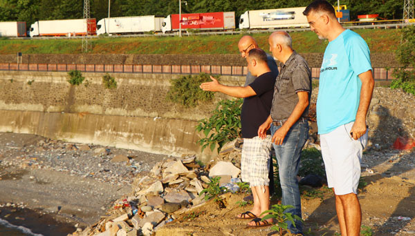 Deniz kıyısına dökülen hafriyata inceleme