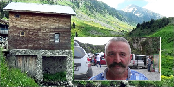 Yayla evine binlerce çakıl taşından dekor yaptı