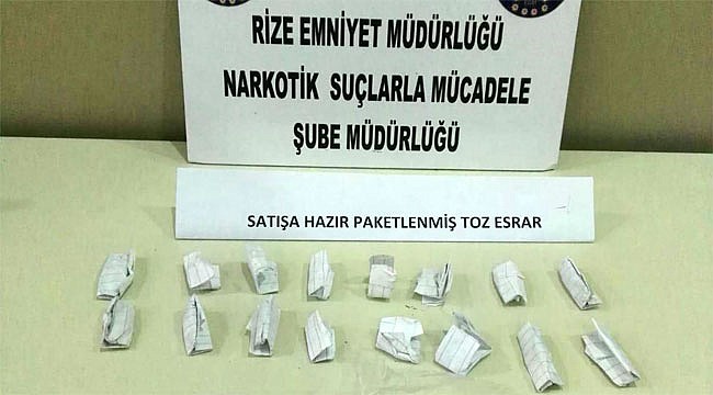 Rize`de uyuşturucu satan 3 torbacı tutuklandı