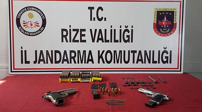 Rize`de kaçak silah atölyesine baskın