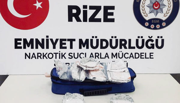 Rize`de uyuşturucu operasyonu