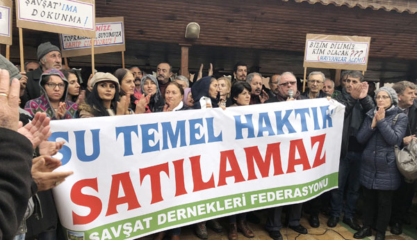 Şavşat`da HES ve maden ocakları protestosu edildi