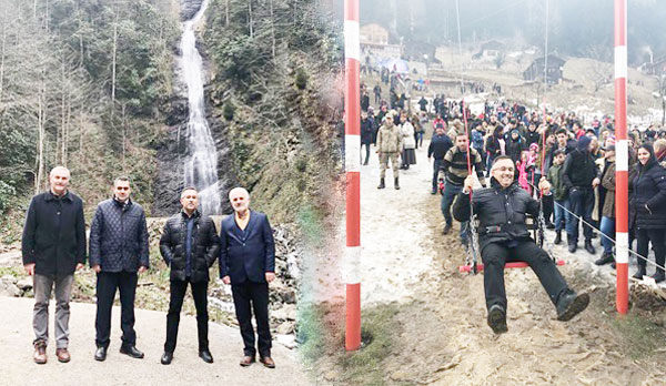 Çeber, Türkiyenin en yüksek şelalesinde inceledi
