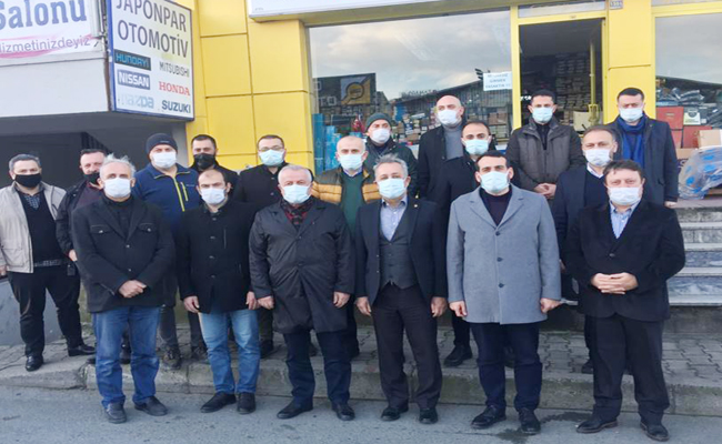 İlçe başkanından sanayi esnafına ziyaret