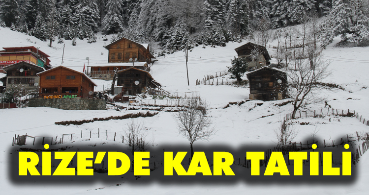 Rize`de Okullar 1 Günlüğüne Tatil Edildi