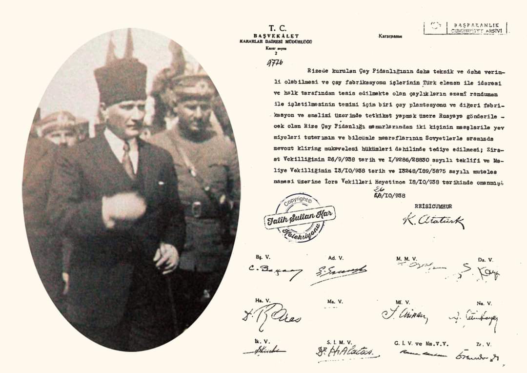 Atatürk Çay için imzayı atmıştı