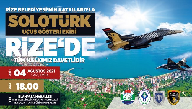 SOLOTÜRK 4 AĞUSTOS’TA RİZE’DE