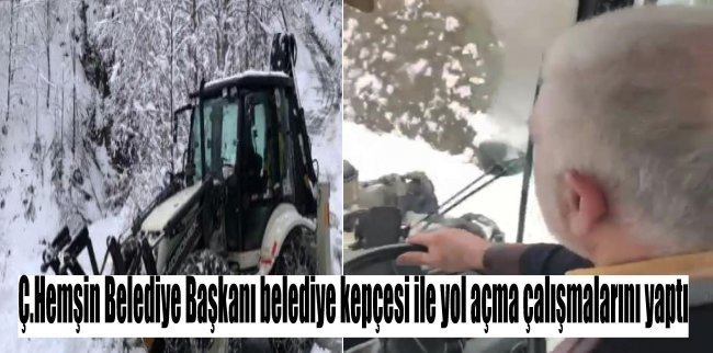 Karla mücadeleyi Başkan yaptı