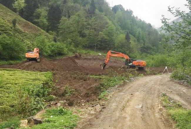 Ç.Hemşin de Çay fabrikası için çalışma başladı