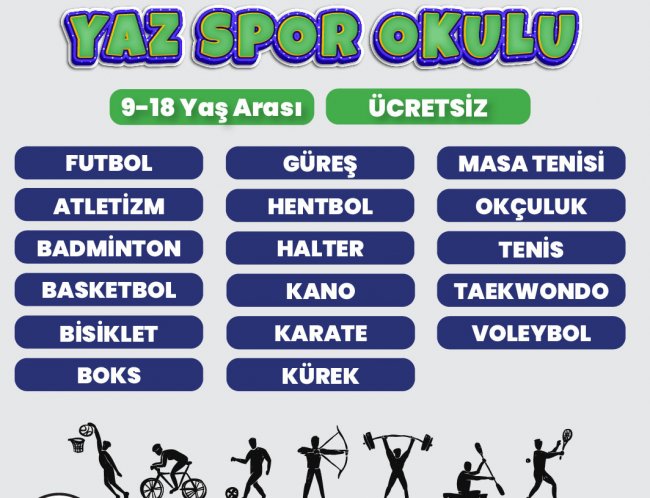 RİZE BELEDİYESİ’NDEN ÜCRETSİZ YAZ SPOR OKULLARI