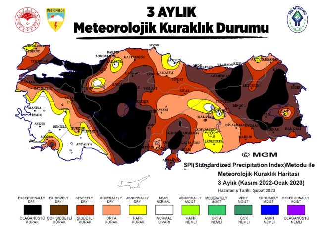 KURAKLIK HARİTASI YAYINLANDI