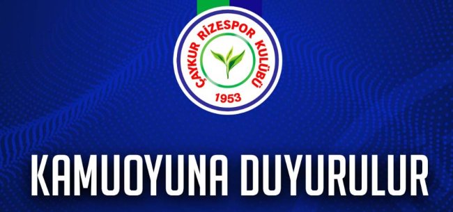 RİZESPOR DUYURDU