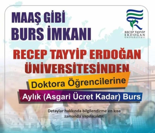 RTEÜ DEN MAAŞ GİBİ BURS