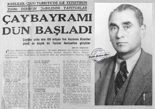 RİZE ÇAY TARİHİNE DAİR BİR VESİKA