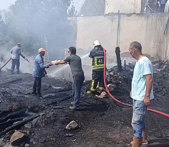 İSPİR’İ YANGIN KORKUTTU