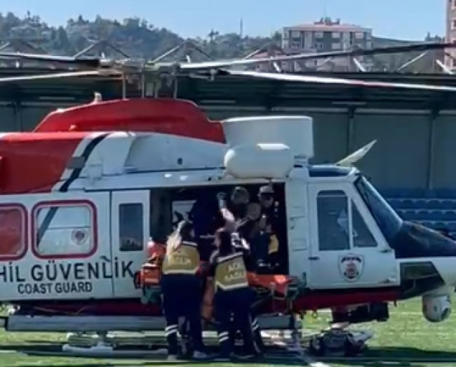 AMBULANS HELİKOPTER HASTA NAKİL ETTİ