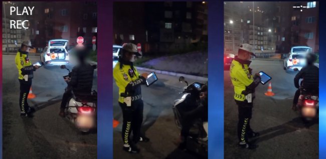 TRAFİK EKİPLERİNDEN UYGULAMA!