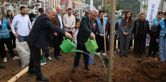 SAHİLDE AĞAÇ DİKİMİ