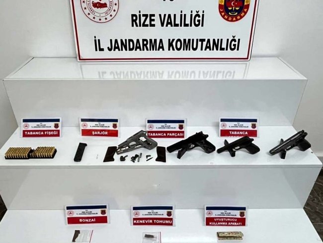 FINDIKLI DA SİLAH VE UYUŞTURUCU OPERASYONU