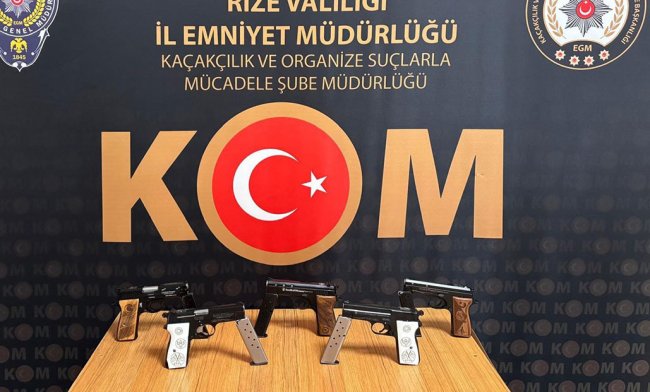 RİZE EMNİYETTEN SİLAH OPERASYONU