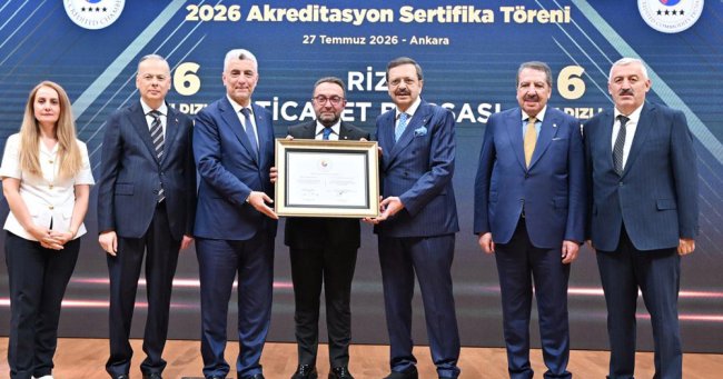 RİZE TİCARET BORSASI 6 YILDIZLI AKREDİTASYON SERTİFİKASINI ALDI