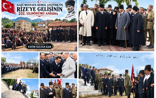 Rize Ziyaretinin 102. Yılı Anısına ATATÜRK 1923 YILINDA RİZELİ OLDU BÜTÜN YÖNLERİYLE MUSTAFA KEMAL A